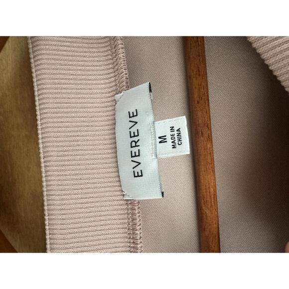 Evereve Mariana Sleek Pullover Crewneck Ruffle Sleeve Blush Pink Women’s Medium - Picture 7 of 15